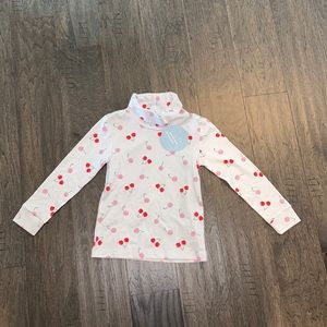 Little English girls cherry turtleneck, size 5, NWT!